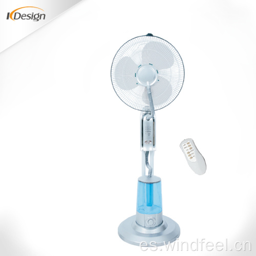 Ventilador de soporte de rociado de nebulización humidificador ventilador eléctrico con agua precio de ventilador de niebla fresca de 16 pulgadas ce en la india